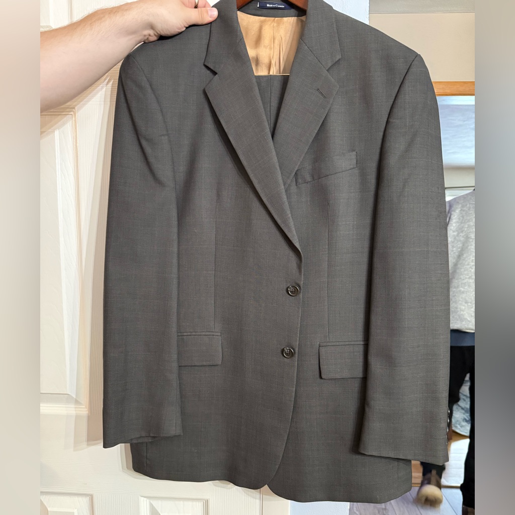 Mens Ralph Lauren Brown Suit Set Size 46tall Full Suit!